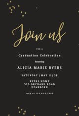 Minimal confetti - Graduation Party Invitation